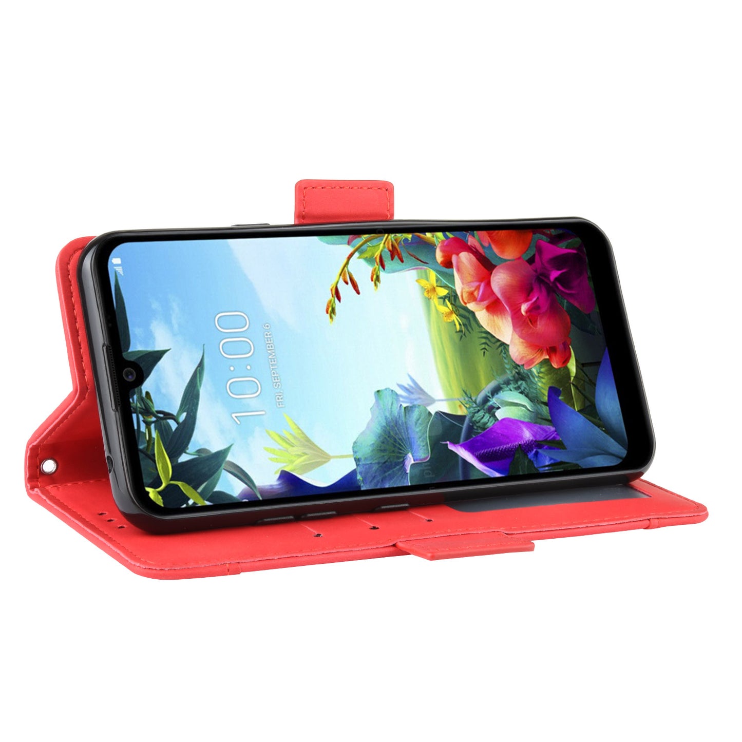 Wallet Stand Leather Protective Phone Case with Multiple Card Slots for LG K40S