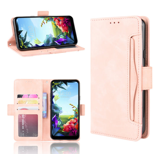 Wallet Stand Leather Protective Phone Case with Multiple Card Slots for LG K40S