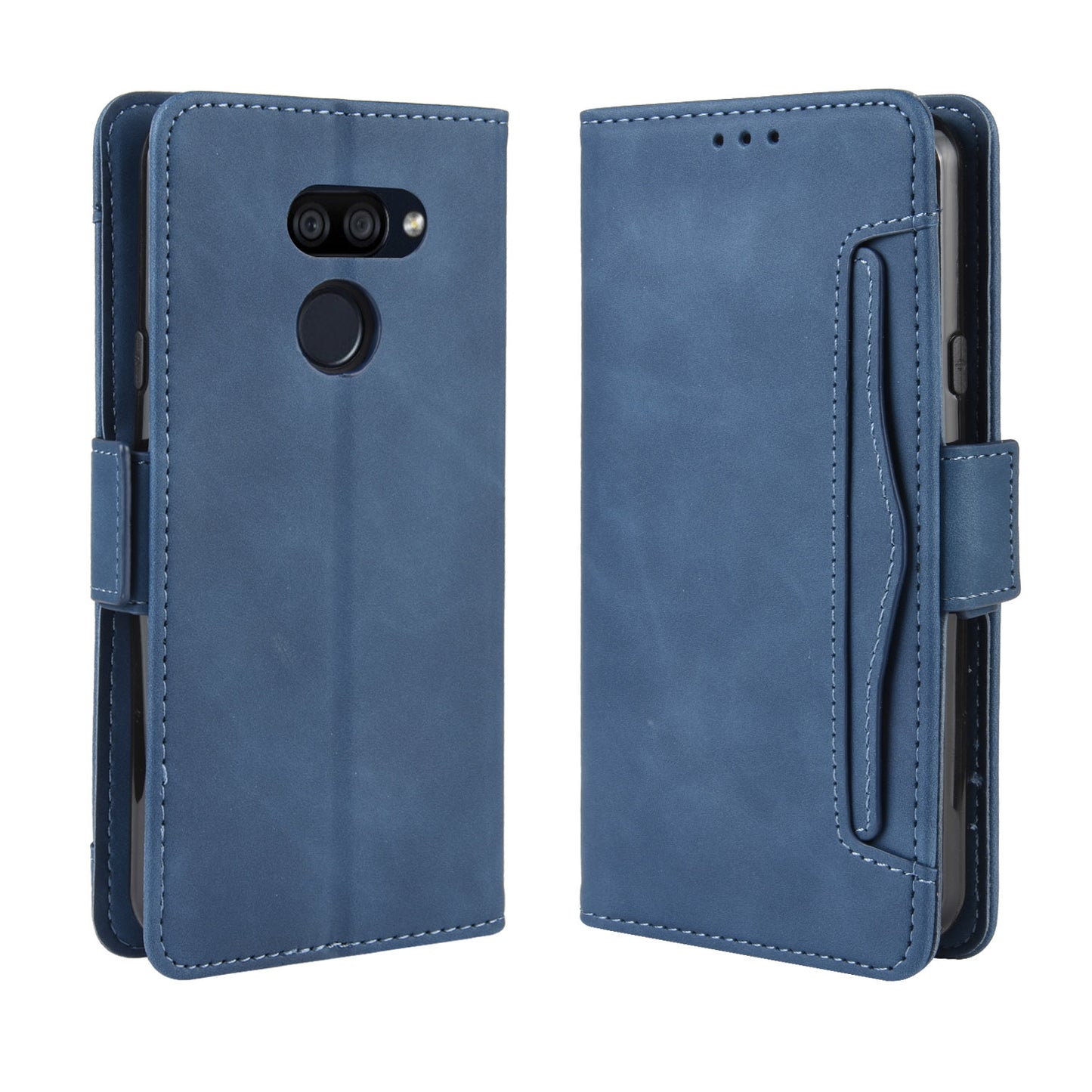 Wallet Stand Leather Protective Phone Case with Multiple Card Slots for LG K40S
