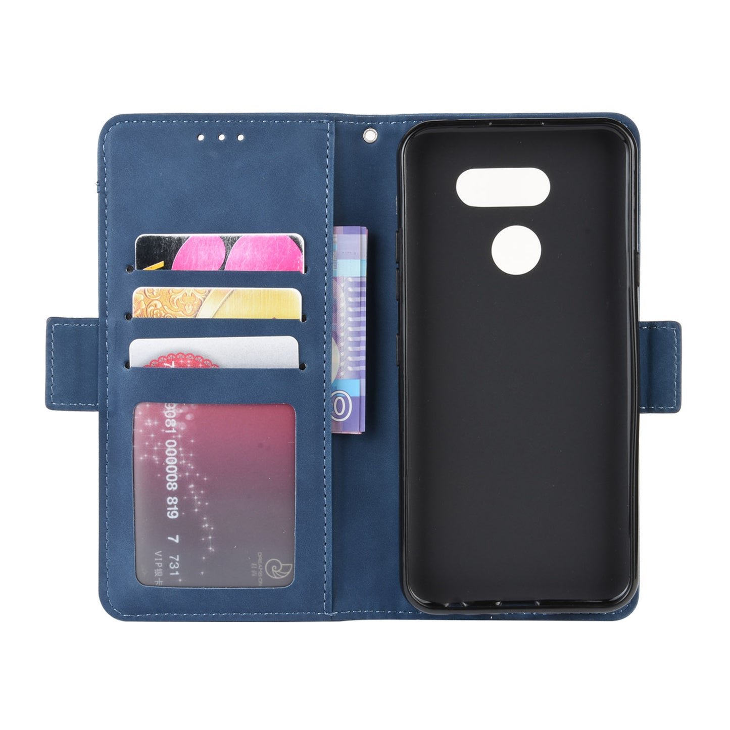 Wallet Stand Leather Protective Phone Case with Multiple Card Slots for LG K40S