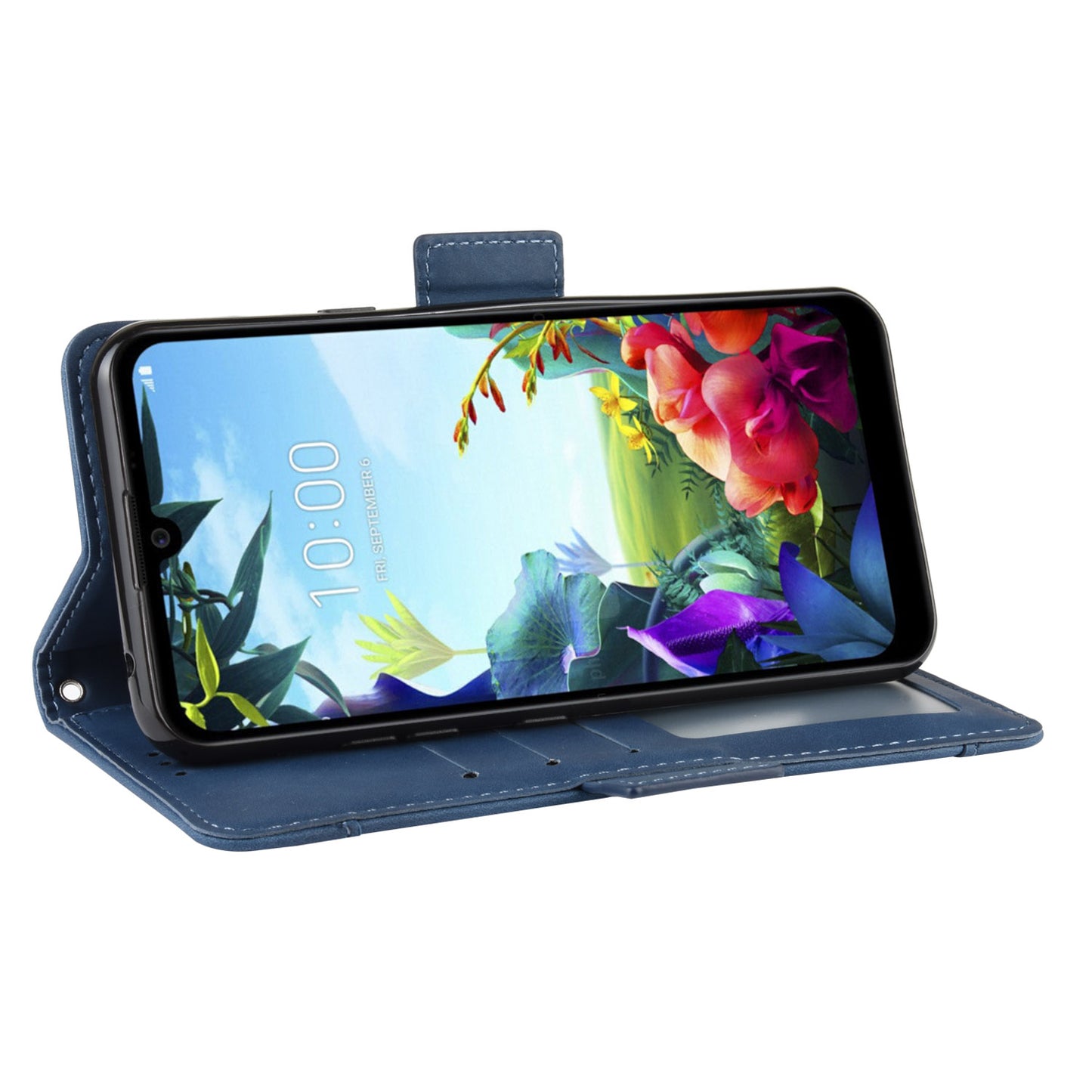 Wallet Stand Leather Protective Phone Case with Multiple Card Slots for LG K40S