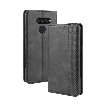 Retro Style PU Leather Stand Wallet Protective Cell Phone Case for LG K50S