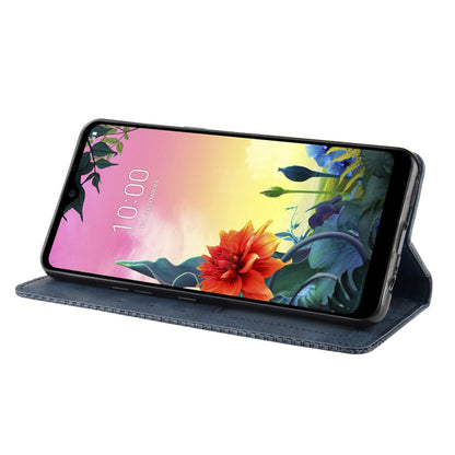 Retro Style PU Leather Stand Wallet Protective Cell Phone Case for LG K50S