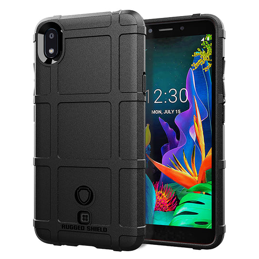 Anti-shock Square Grid Texture TPU Phone Cover for LG K20 (2019)