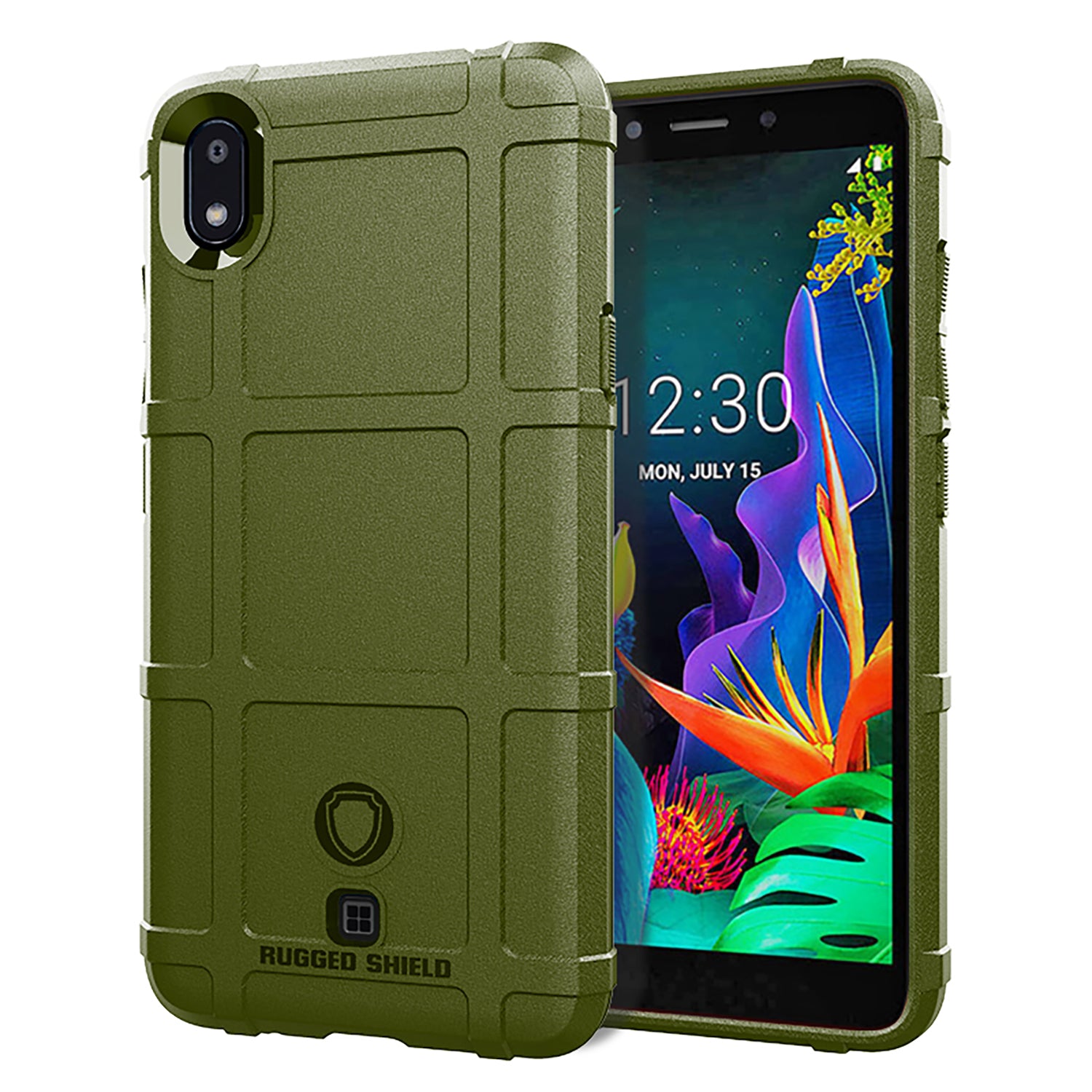 Anti-shock Square Grid Texture TPU Phone Cover for LG K20 (2019)