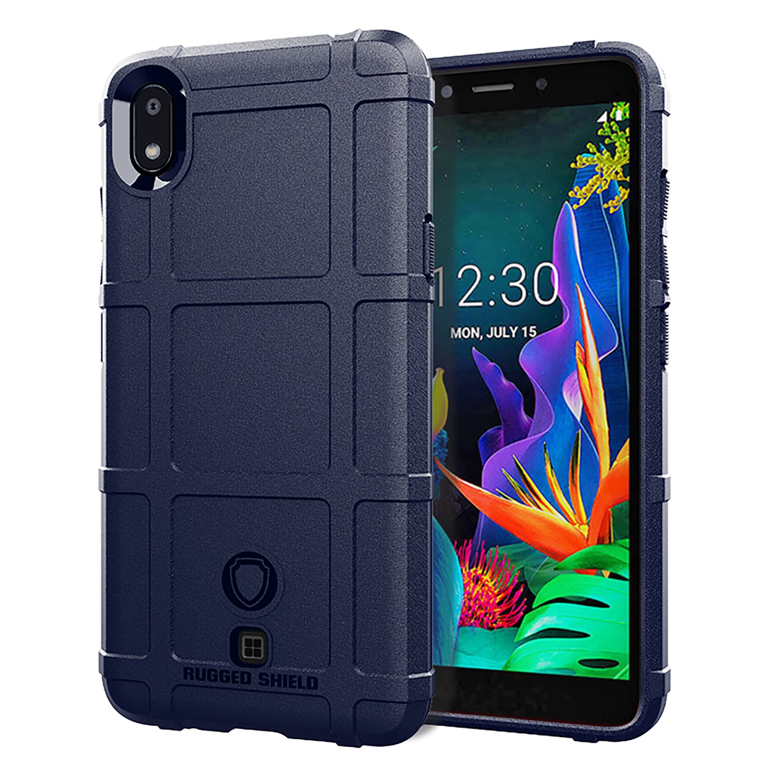 Anti-shock Square Grid Texture TPU Phone Cover for LG K20 (2019)