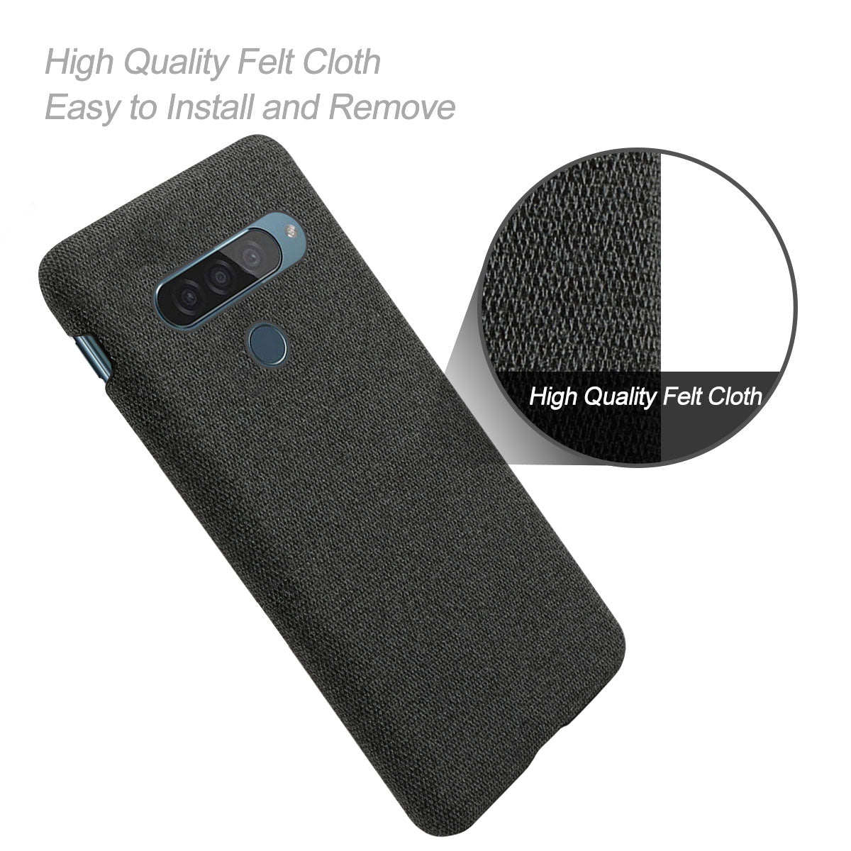 KSQ Cloth Coated PC Mobile Protective Phone Case Cover for LG G8s ThinQ