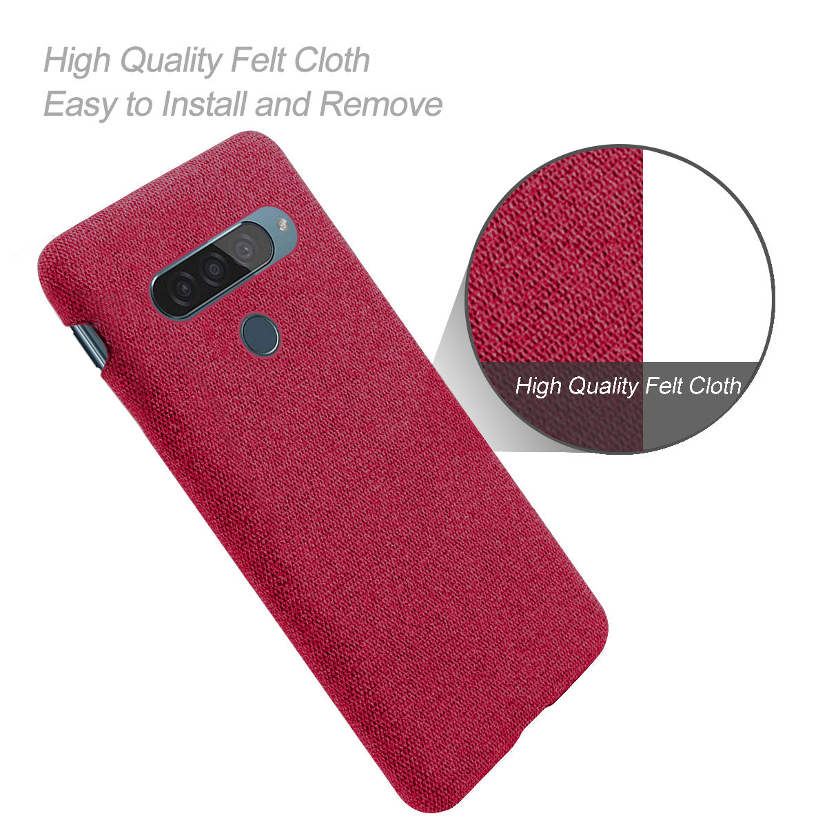 KSQ Cloth Coated PC Mobile Protective Phone Case Cover for LG G8s ThinQ