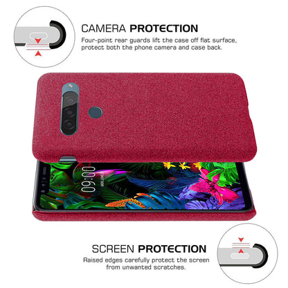 KSQ Cloth Coated PC Mobile Protective Phone Case Cover for LG G8s ThinQ