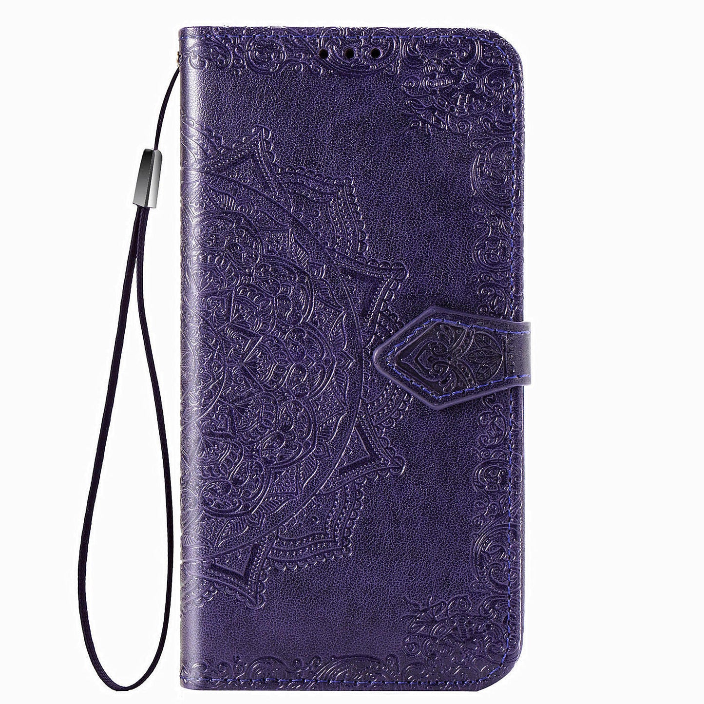 Embossed Mandala Flower Wallet Leather Stand Phone Cover for LG K20 (2019)