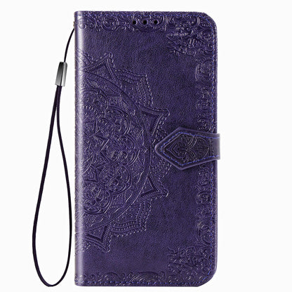 Embossed Mandala Flower Wallet Leather Stand Phone Cover for LG K20 (2019)