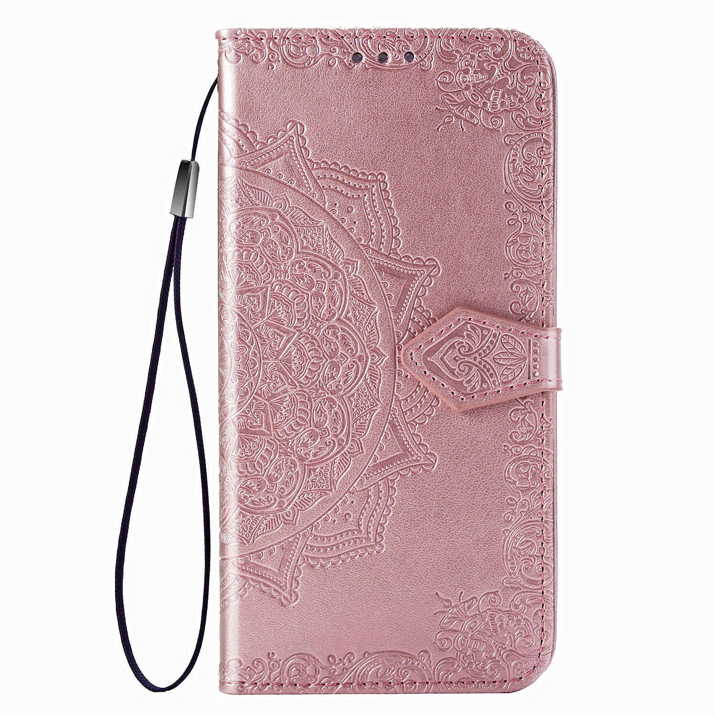 Embossed Mandala Flower Wallet Leather Stand Phone Cover for LG K20 (2019)