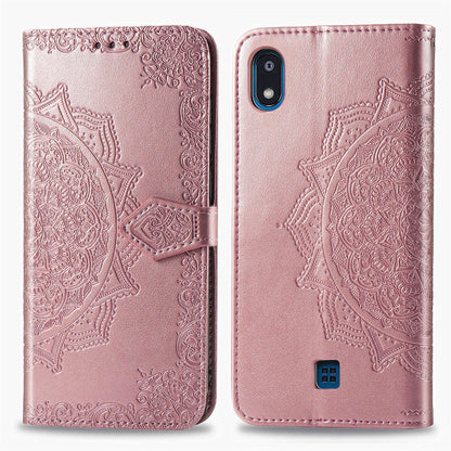 Embossed Mandala Flower Wallet Leather Stand Phone Cover for LG K20 (2019)