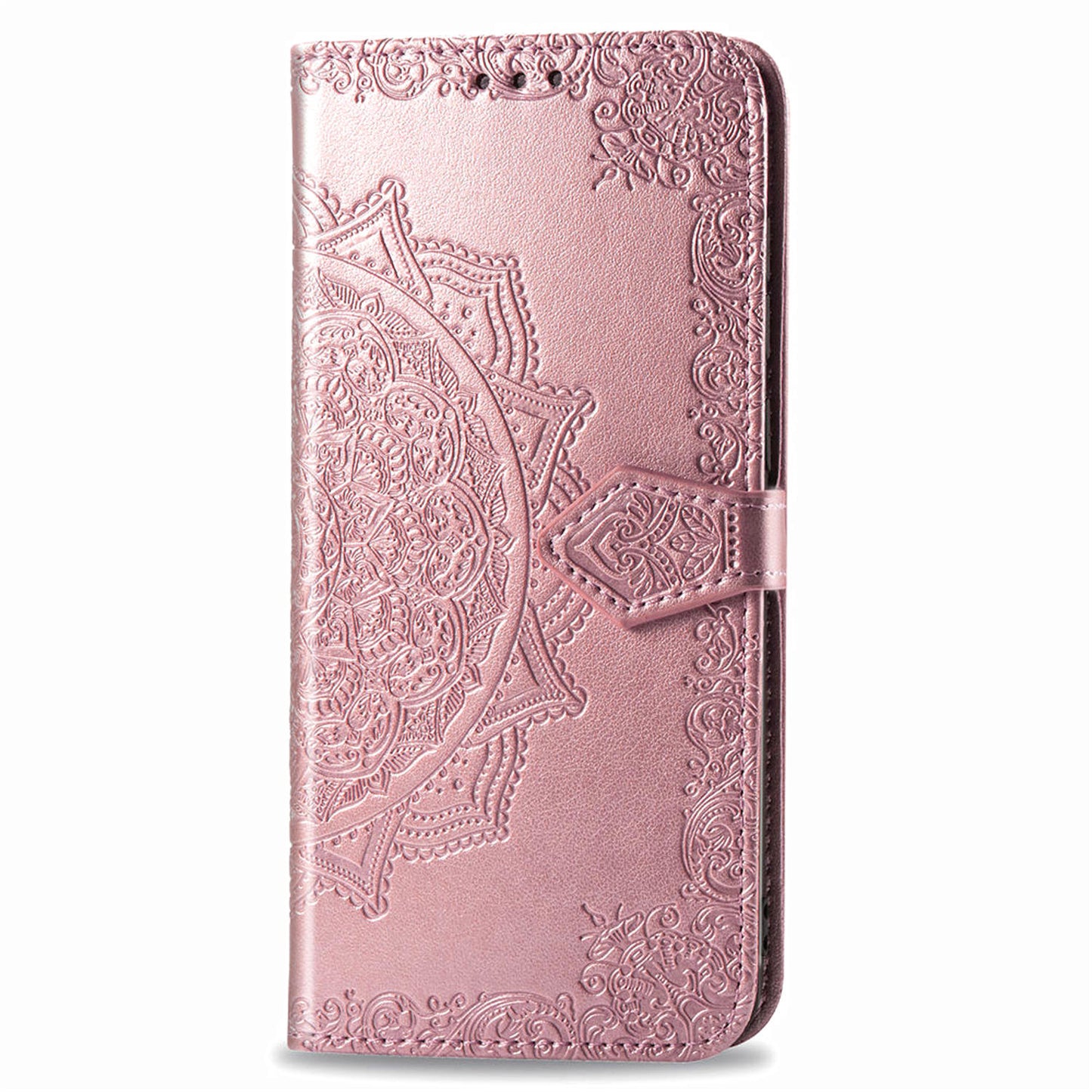 Embossed Mandala Flower Wallet Leather Stand Phone Cover for LG K20 (2019)