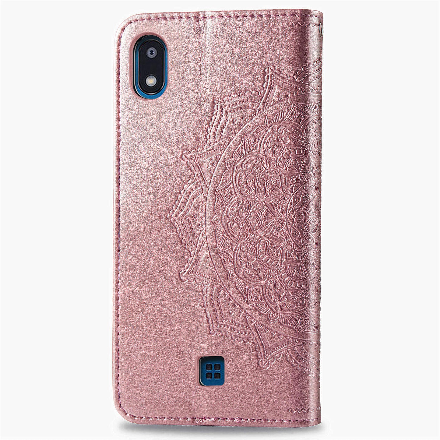 Embossed Mandala Flower Wallet Leather Stand Phone Cover for LG K20 (2019)