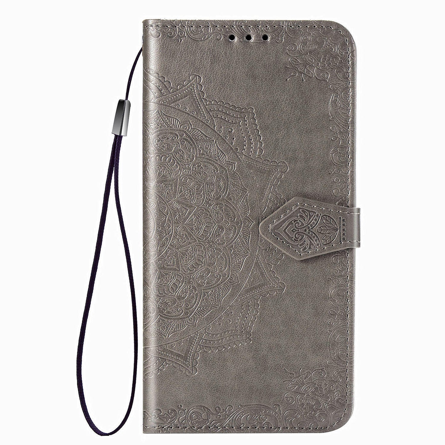 Embossed Mandala Flower Wallet Leather Stand Phone Cover for LG K20 (2019)
