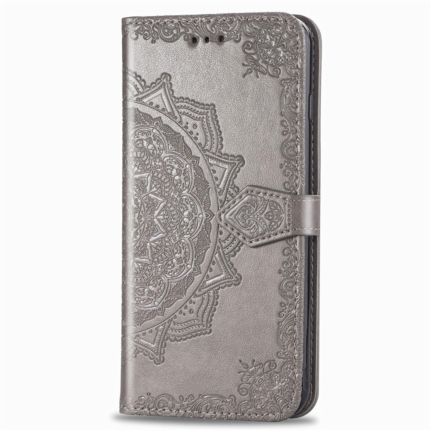 Embossed Mandala Flower Wallet Leather Stand Phone Cover for LG K20 (2019)