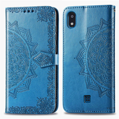 Embossed Mandala Flower Wallet Leather Stand Phone Cover for LG K20 (2019)
