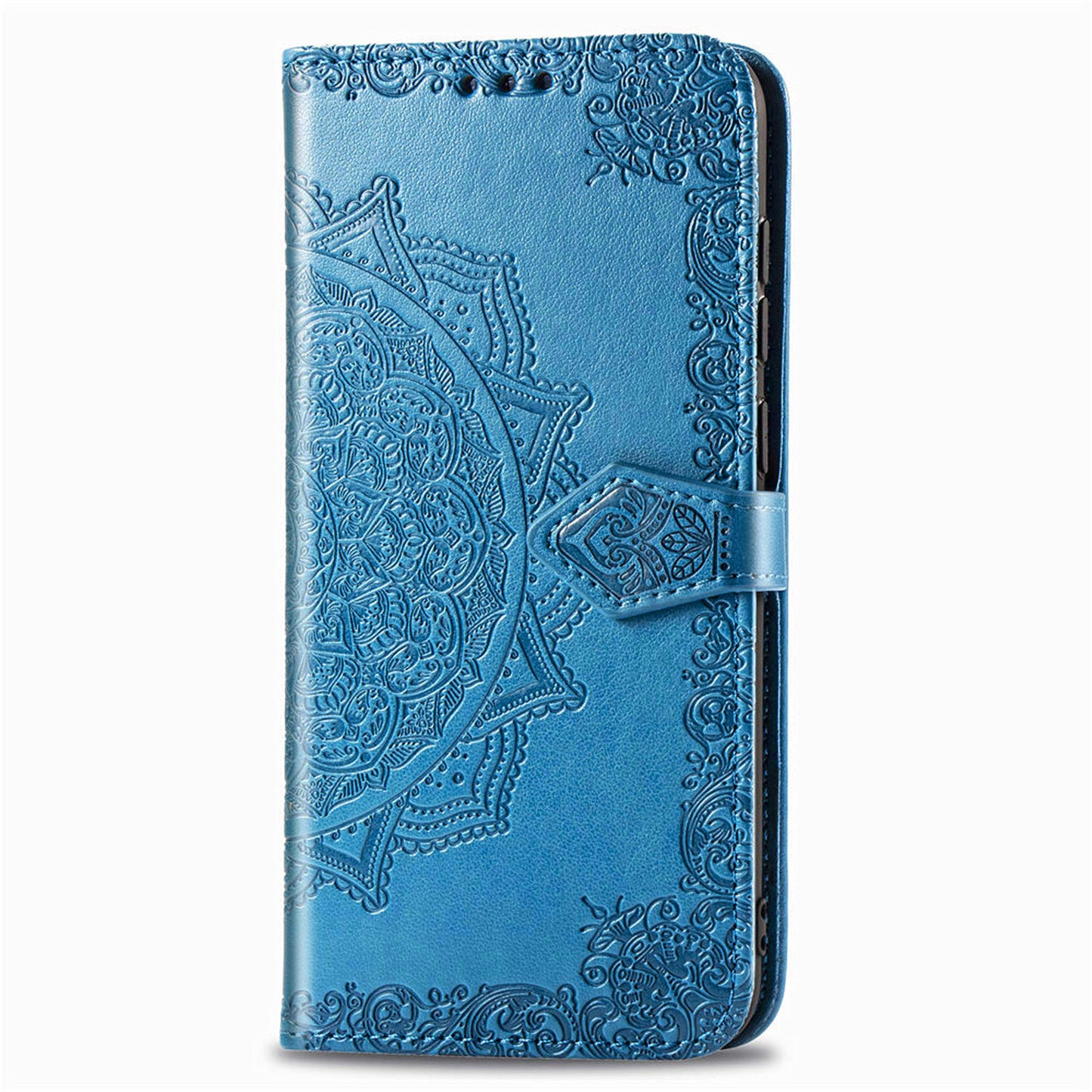Embossed Mandala Flower Wallet Leather Stand Phone Cover for LG K20 (2019)