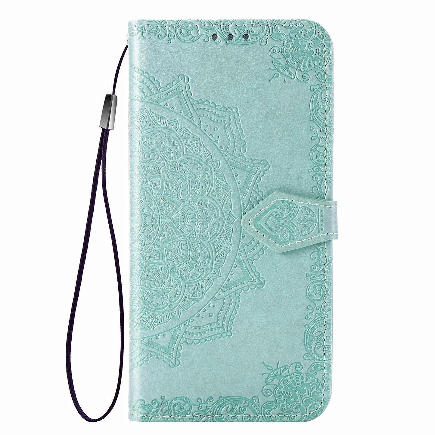 Embossed Mandala Flower Wallet Leather Stand Phone Cover for LG K20 (2019)