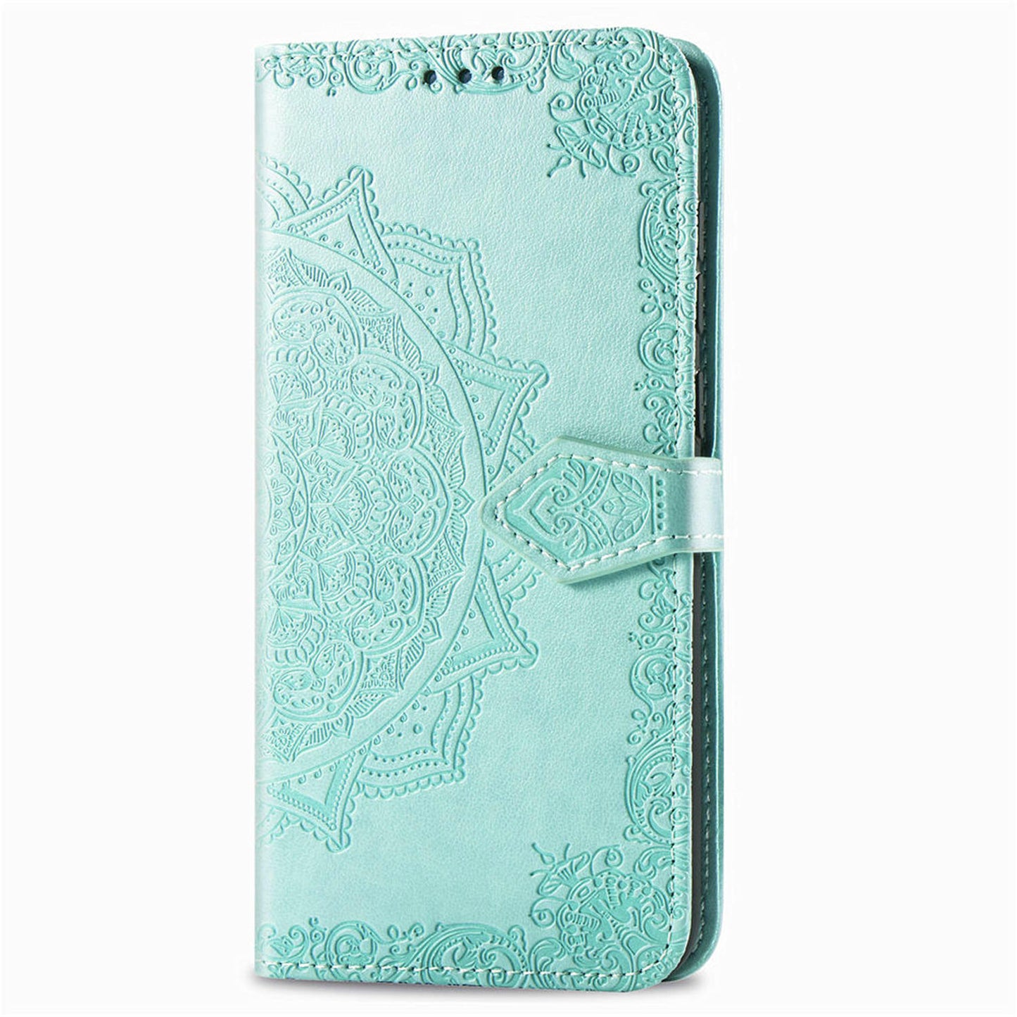 Embossed Mandala Flower Wallet Leather Stand Phone Cover for LG K20 (2019)