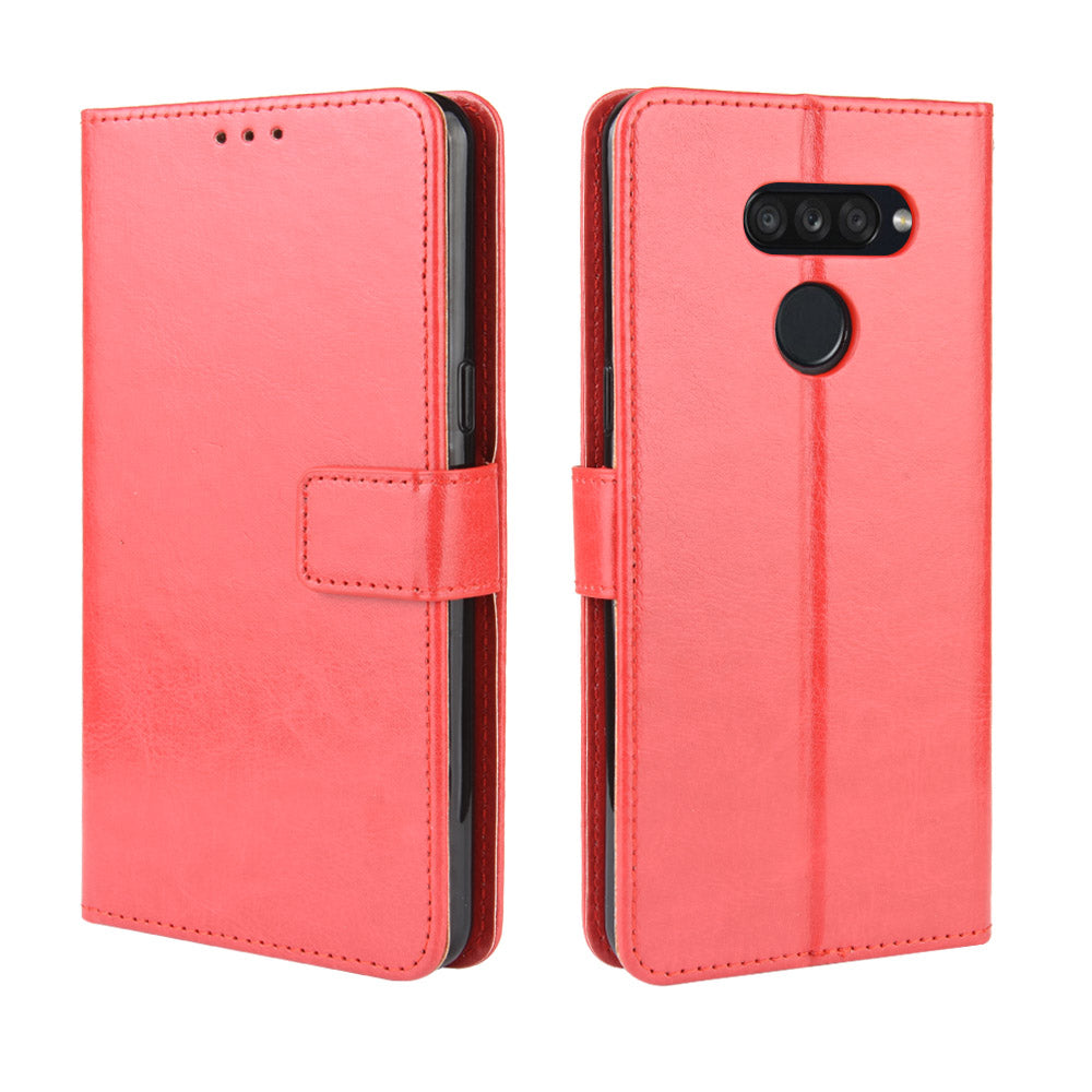 Crazy Horse Wallet Leather Stand Case for LG K50S