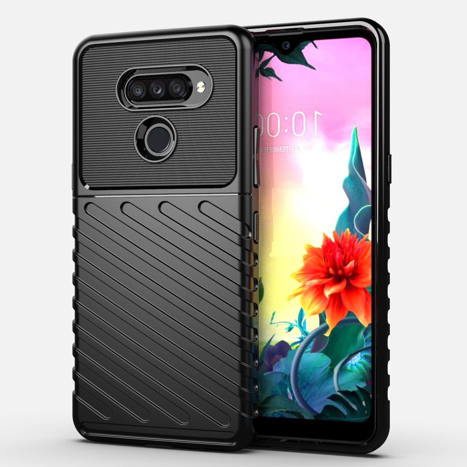 Thunder Series Twill Texture Soft TPU Back Case for LG K50S