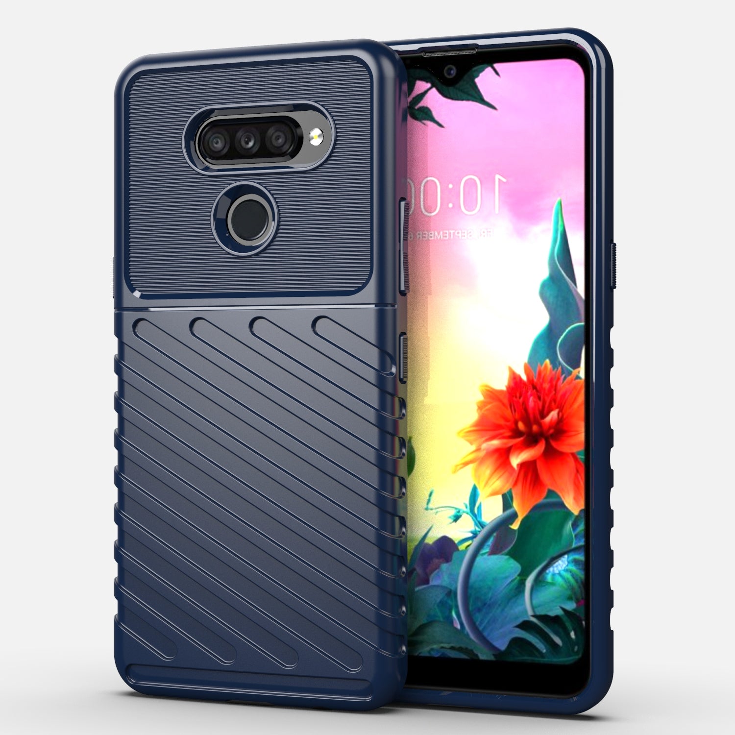 Thunder Series Twill Texture Soft TPU Back Case for LG K50S