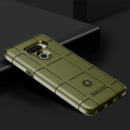 Shock-proof Rugged Square Grid Texture TPU Back Case for LG K50S