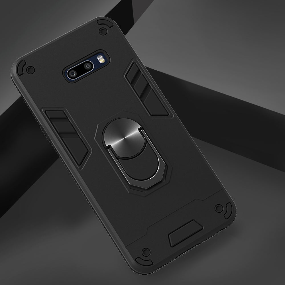 Rotatable Kickstand Detachable 2-in-1 PC + TPU Back Case for LG G8X ThinQ/V50S ThinQ 5G