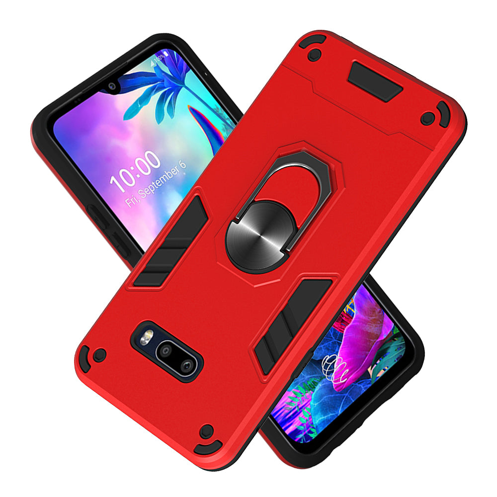 Rotatable Kickstand Detachable 2-in-1 PC + TPU Back Case for LG G8X ThinQ/V50S ThinQ 5G