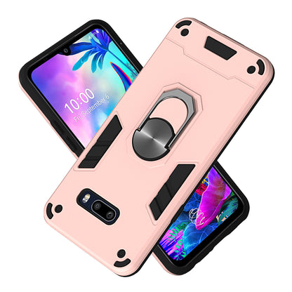 Rotatable Kickstand Detachable 2-in-1 PC + TPU Back Case for LG G8X ThinQ/V50S ThinQ 5G