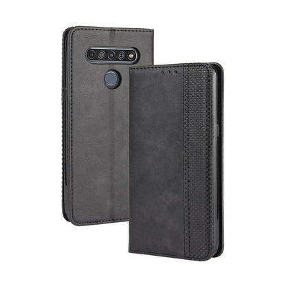 For LG K51S/K41S Auto-absorbed Retro Leather Case with Wallet Stand