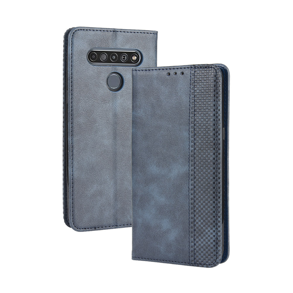 For LG K51S/K41S Auto-absorbed Retro Leather Case with Wallet Stand