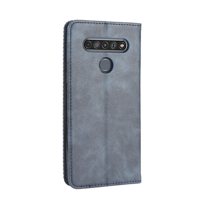 For LG K51S/K41S Auto-absorbed Retro Leather Case with Wallet Stand
