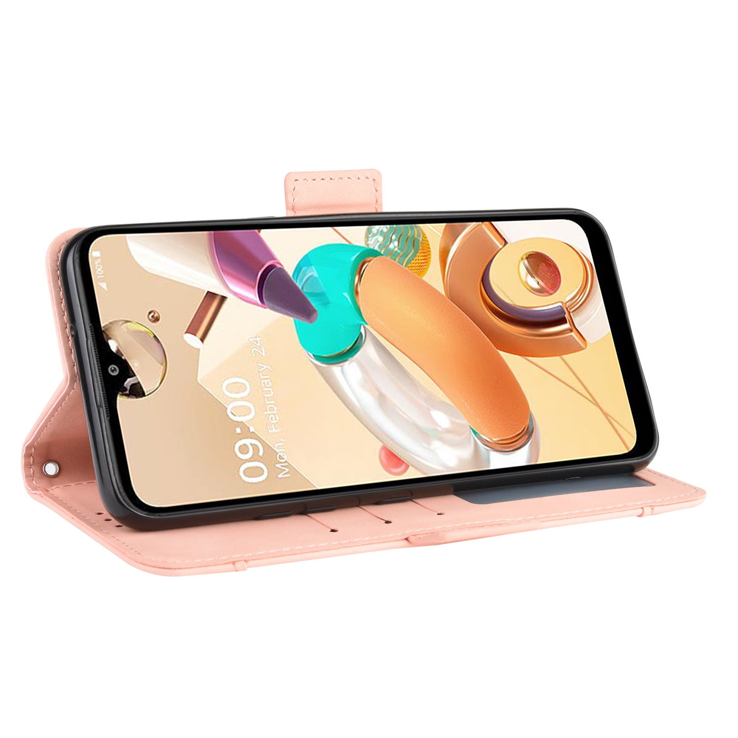 Multiple Card Slots Leather Wallet Protector Cover for LG K51S/K41S