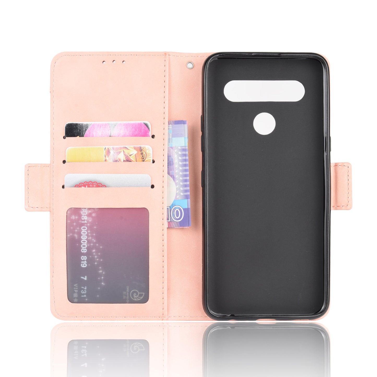Stand PU Leather Cover with Multiple Card Slots for LG K61