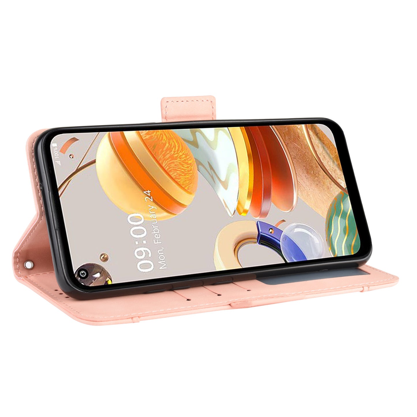 Stand PU Leather Cover with Multiple Card Slots for LG K61