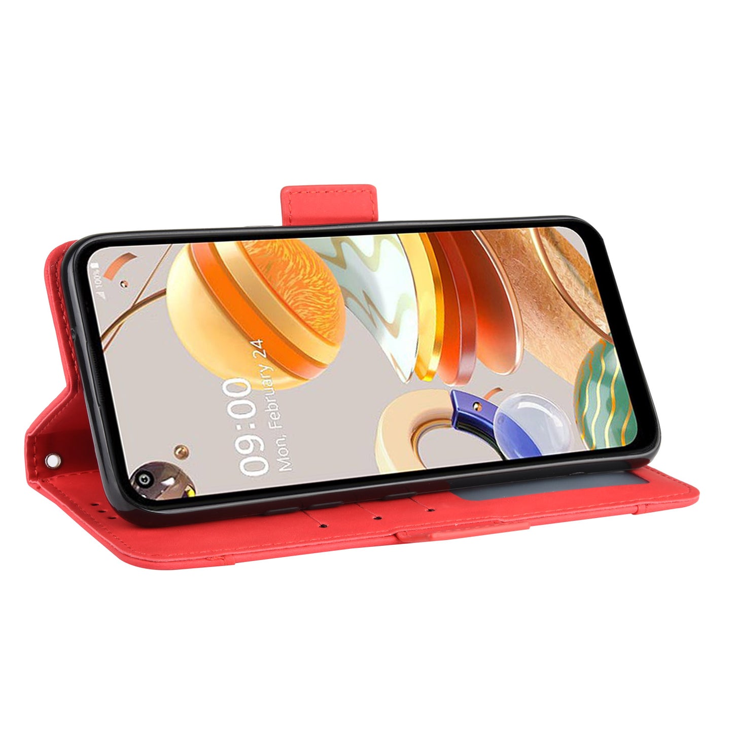 Stand PU Leather Cover with Multiple Card Slots for LG K61