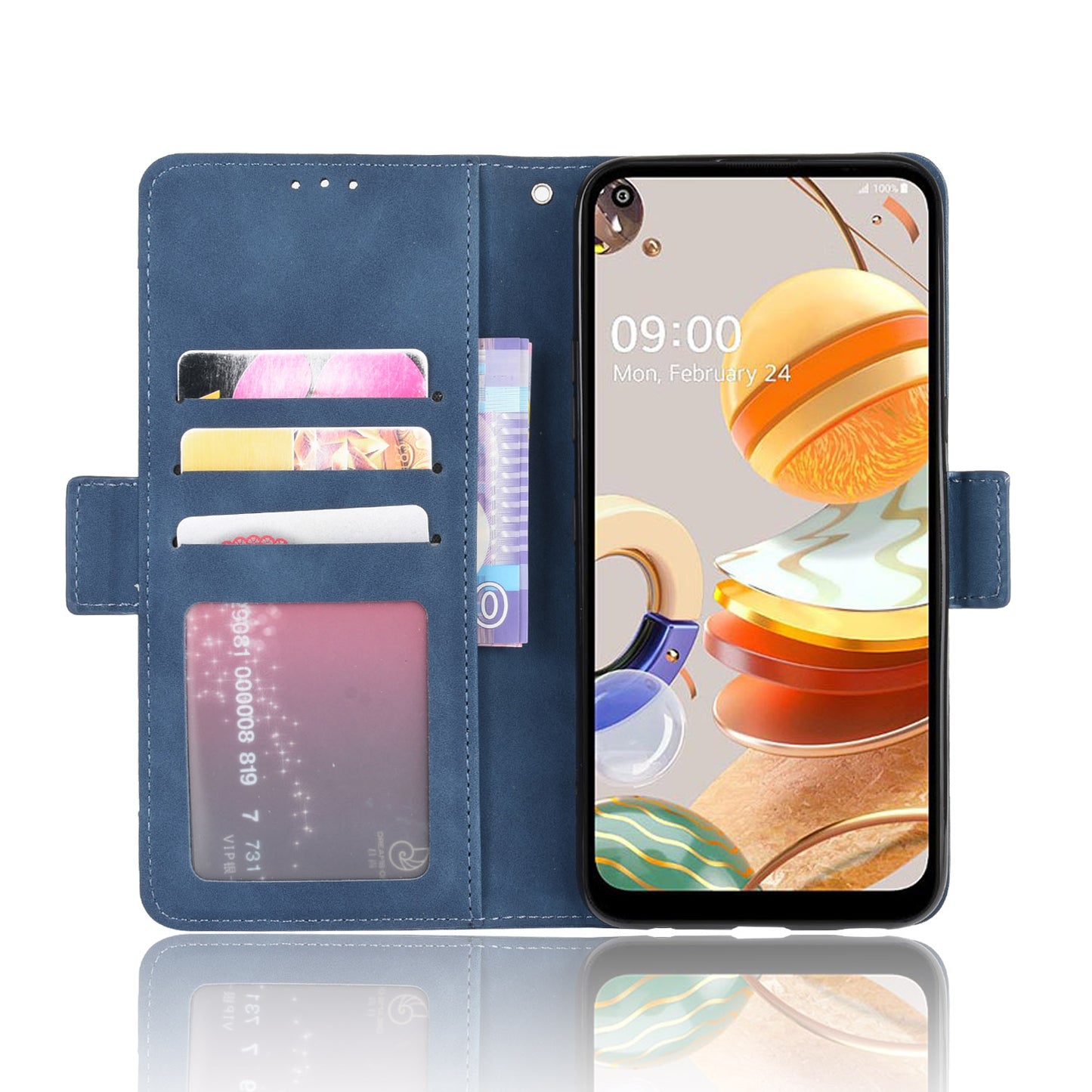 Stand PU Leather Cover with Multiple Card Slots for LG K61