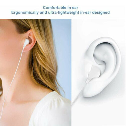 Wired Earphones Type-C Plug HIFI Stereo Half In-ear Headphones for Xiaomi Huawei, etc.