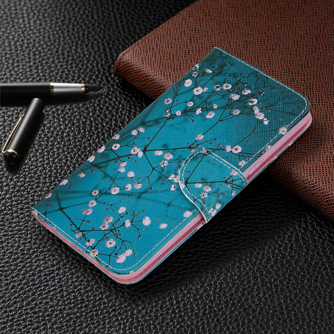 Pattern Printing Stand Leather Wallet Mobile Case for LG K61