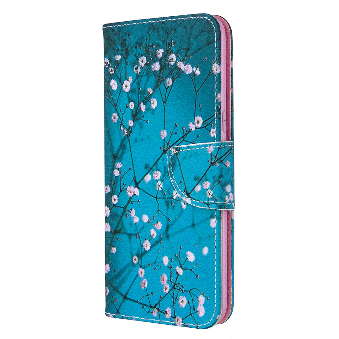 Pattern Printing Stand Leather Wallet Mobile Case for LG K61