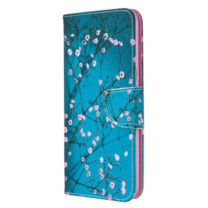 Pattern Printing Stand Leather Wallet Mobile Case for LG K61