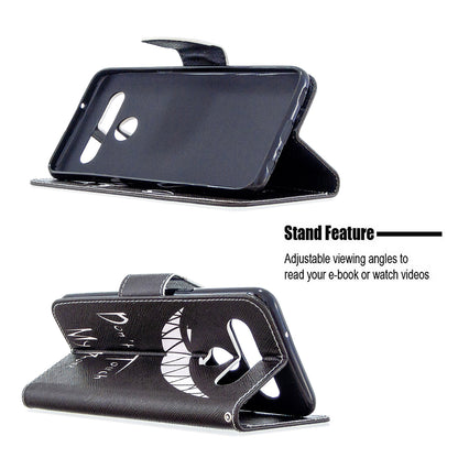 Pattern Printing Stand Leather Wallet Mobile Case for LG K61