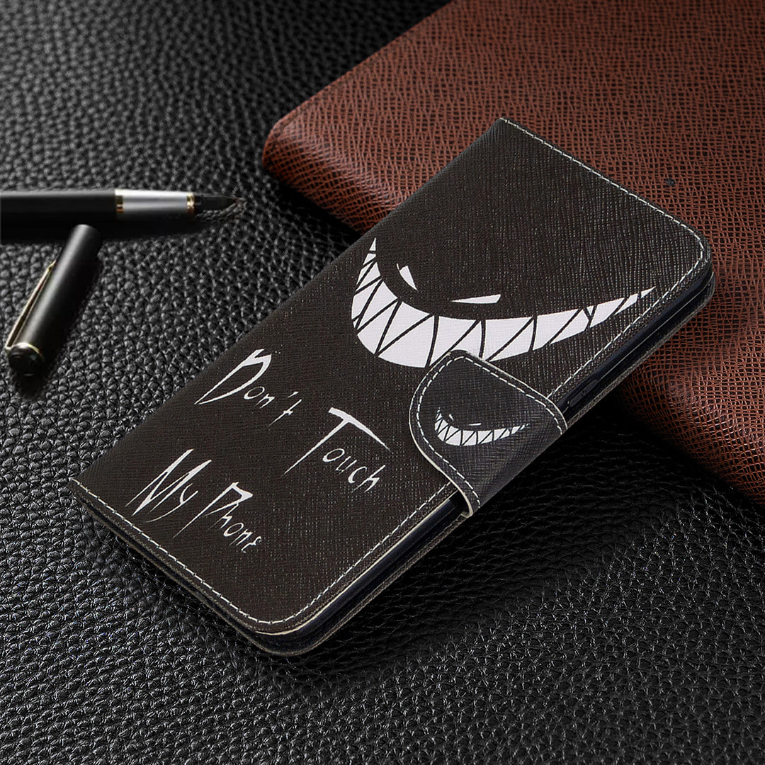 Pattern Printing Stand Leather Wallet Mobile Case for LG K61