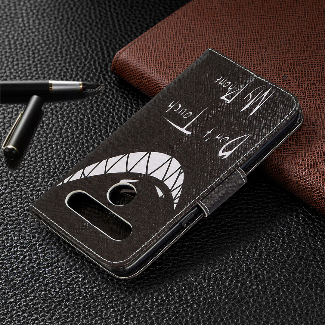 Pattern Printing Stand Leather Wallet Mobile Case for LG K61