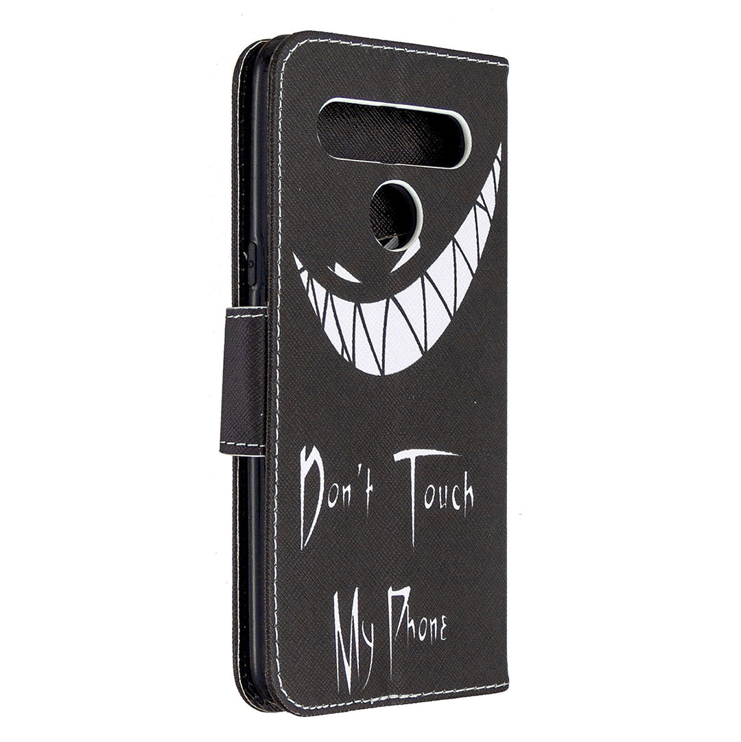 Pattern Printing Stand Leather Wallet Mobile Case for LG K61