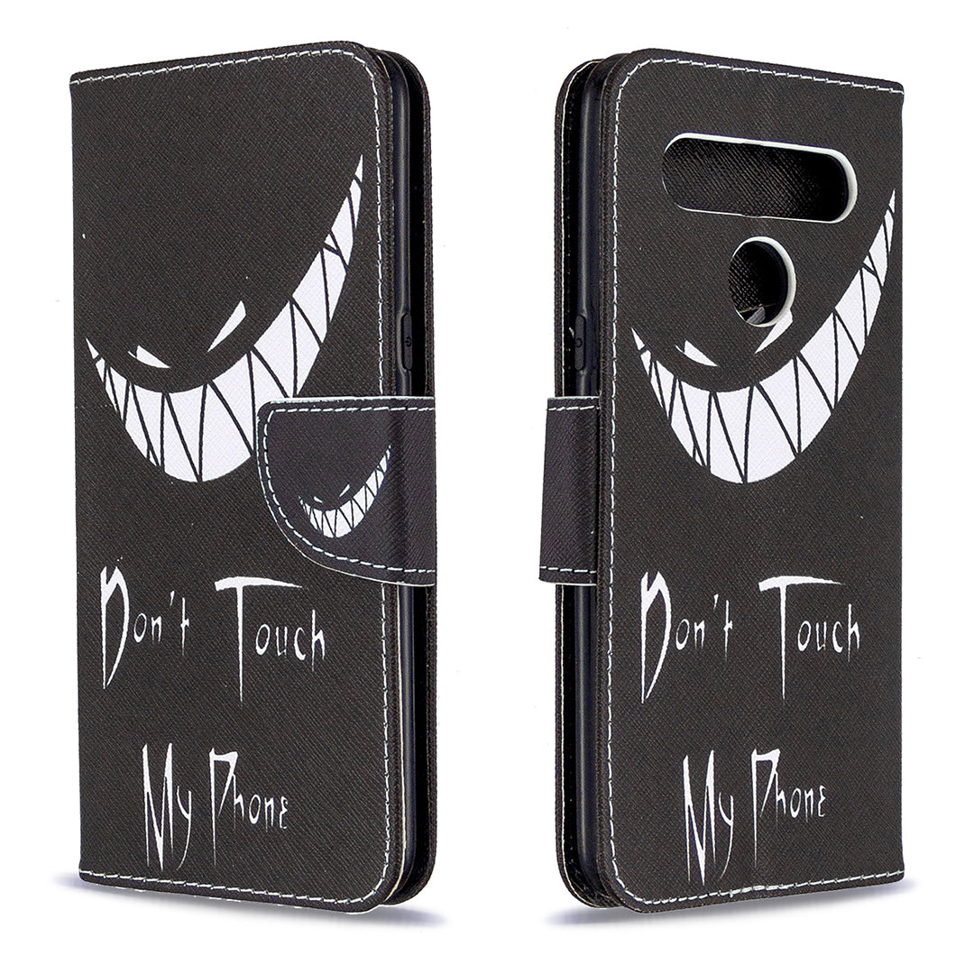 Pattern Printing Stand Leather Wallet Mobile Case for LG K61