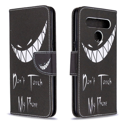 Pattern Printing Stand Leather Wallet Mobile Case for LG K61
